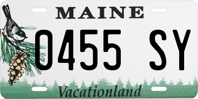 ME license plate 0455SY