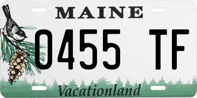 ME license plate 0455TF