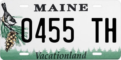 ME license plate 0455TH