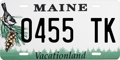 ME license plate 0455TK