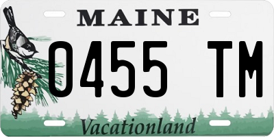 ME license plate 0455TM