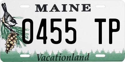 ME license plate 0455TP