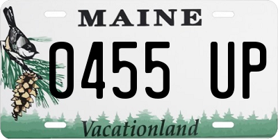 ME license plate 0455UP