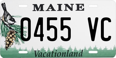 ME license plate 0455VC