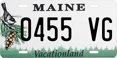 ME license plate 0455VG
