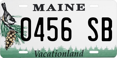 ME license plate 0456SB