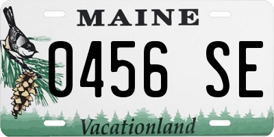 ME license plate 0456SE