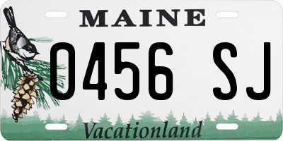 ME license plate 0456SJ