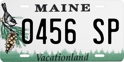 ME license plate 0456SP