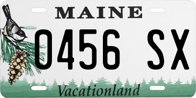 ME license plate 0456SX