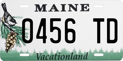 ME license plate 0456TD