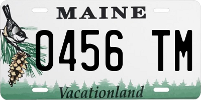 ME license plate 0456TM