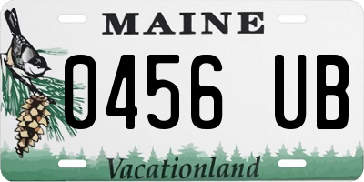 ME license plate 0456UB