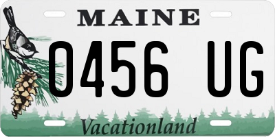 ME license plate 0456UG