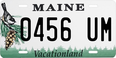 ME license plate 0456UM