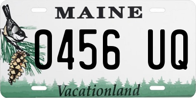 ME license plate 0456UQ