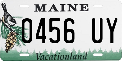 ME license plate 0456UY