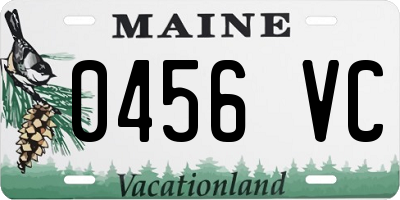 ME license plate 0456VC