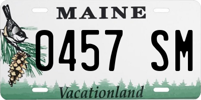 ME license plate 0457SM