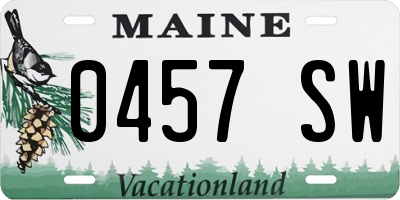 ME license plate 0457SW