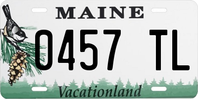 ME license plate 0457TL