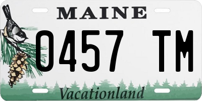 ME license plate 0457TM