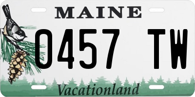 ME license plate 0457TW
