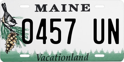 ME license plate 0457UN