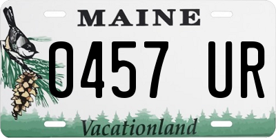 ME license plate 0457UR