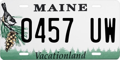 ME license plate 0457UW