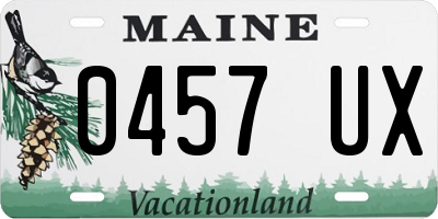 ME license plate 0457UX
