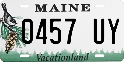 ME license plate 0457UY