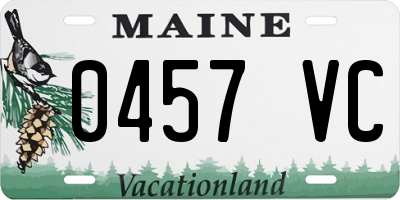 ME license plate 0457VC