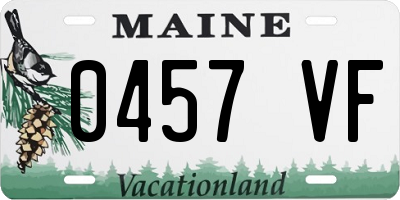 ME license plate 0457VF