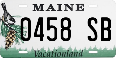 ME license plate 0458SB