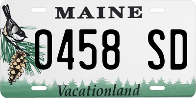 ME license plate 0458SD