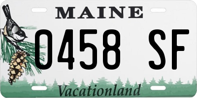 ME license plate 0458SF