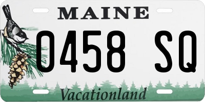 ME license plate 0458SQ