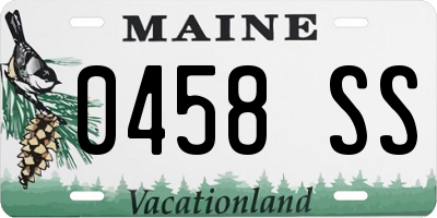 ME license plate 0458SS