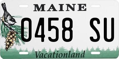 ME license plate 0458SU