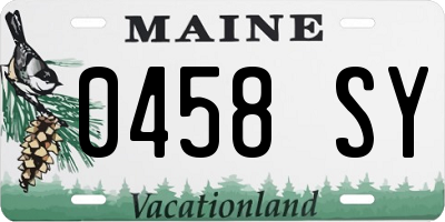 ME license plate 0458SY