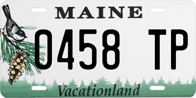 ME license plate 0458TP