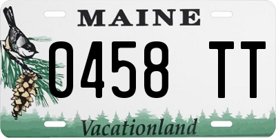 ME license plate 0458TT