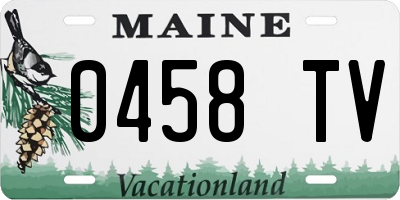 ME license plate 0458TV