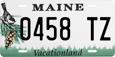 ME license plate 0458TZ