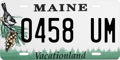 ME license plate 0458UM