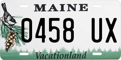 ME license plate 0458UX