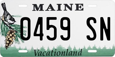 ME license plate 0459SN