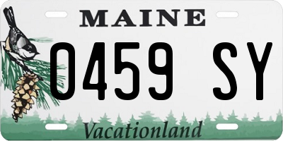 ME license plate 0459SY