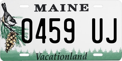ME license plate 0459UJ